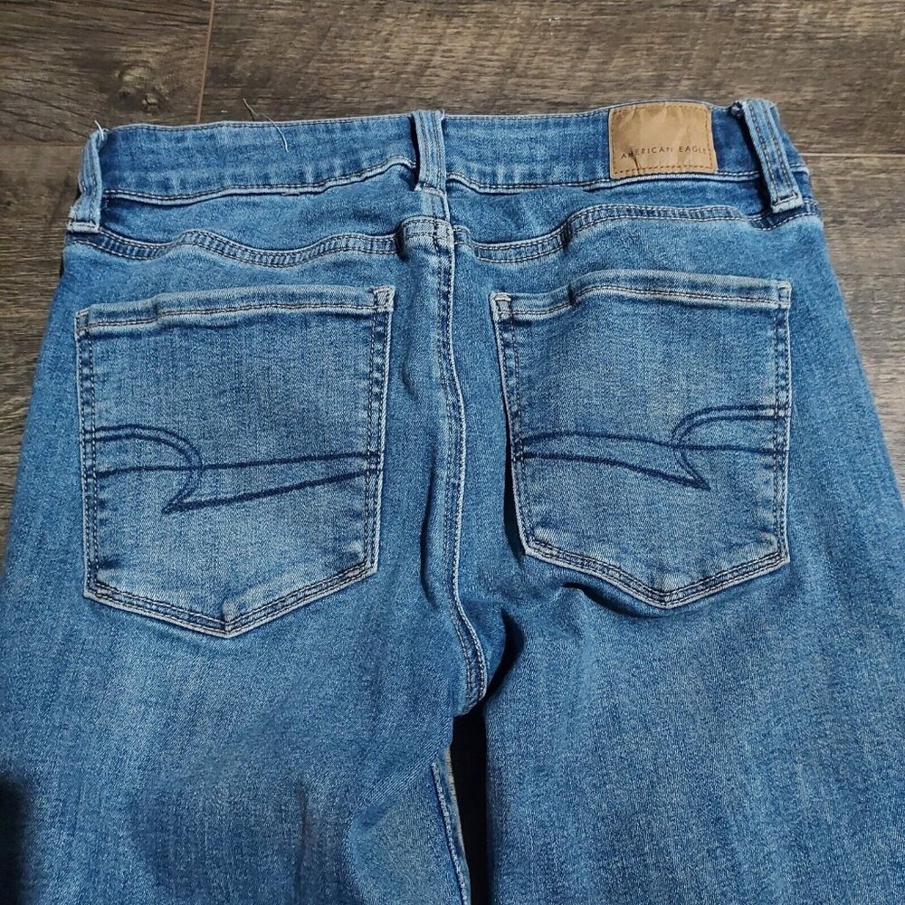 American Eagle Ne(x)t Level Stretch Women Jeans Back Pocket Detail 2Long - Picture 11 of 11